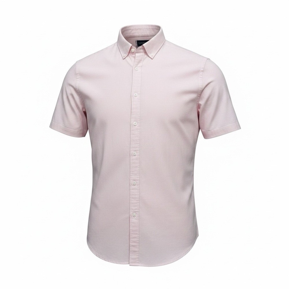 Denim & Flower Ricky Singh Men's L Pink Button Down Shirt Slim Fit Lyocell